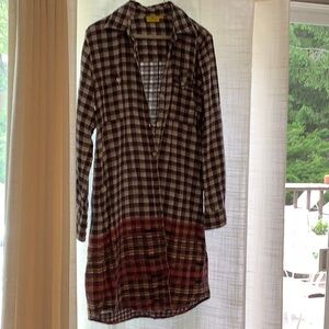 Roller Rabbit Checkered Shirt Dress - Black and White